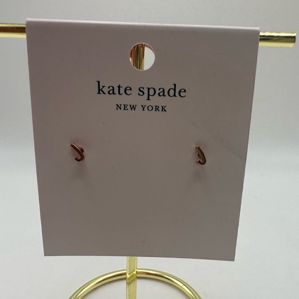 Kate Spade Mini Initial J Studs - Rose Gold